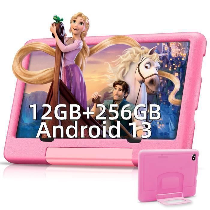 Tablette Enfants – Android – 10 Pouces – 12Go RAM – 256Go ROM – Rose