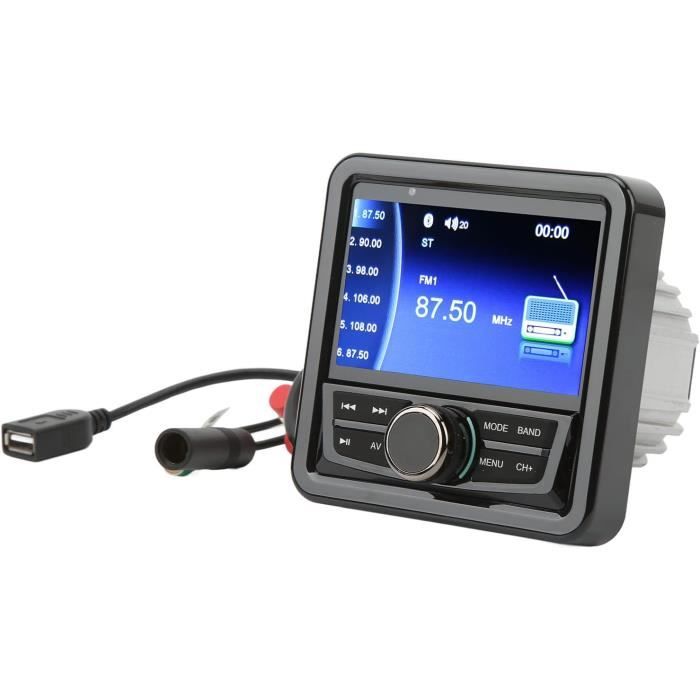 Radio Marine Stéréo étanche Geloo - MP3 Bluetooth IPX5 - Pour Bateau, Golf, Moto