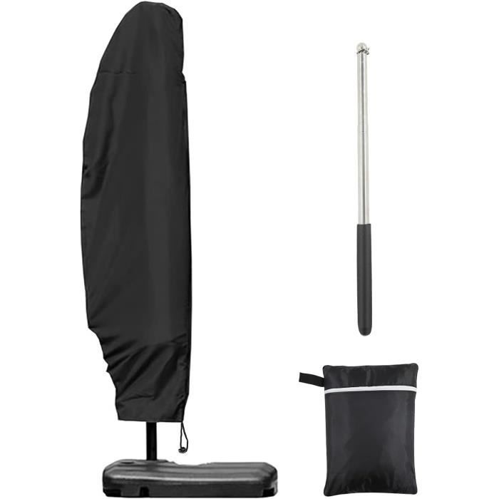 Housse Parasol Déporté HEIMUNI 295x80cm - Imperméable, Anti-UV - Tige Télescopique Incluse