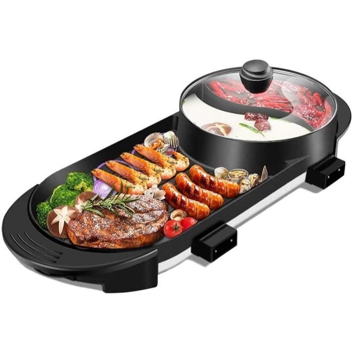 Eyccier Plaque Grill Coréenne Antiadhésive - Pour Poêle Portable, BBQ Intérieur, Cuisson Sans Fumée