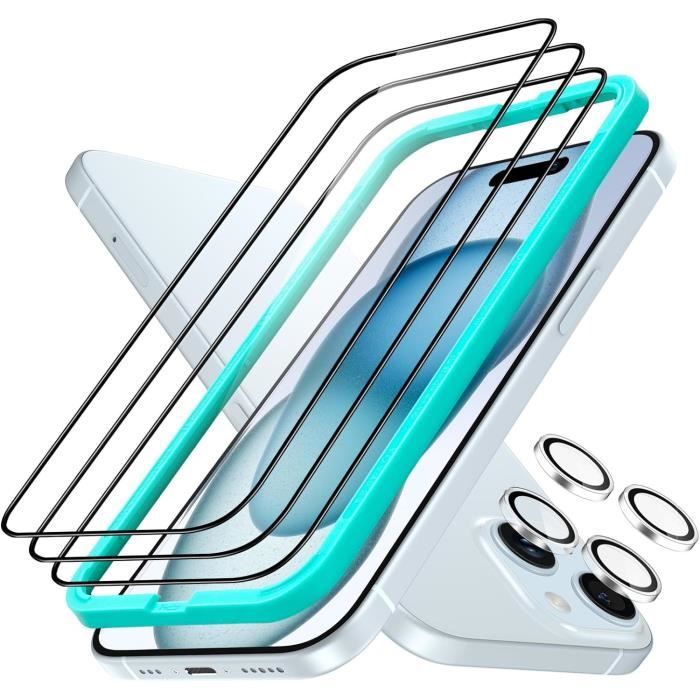 Set de protecteurs d'écran en verre trempé pour téléphone série 15