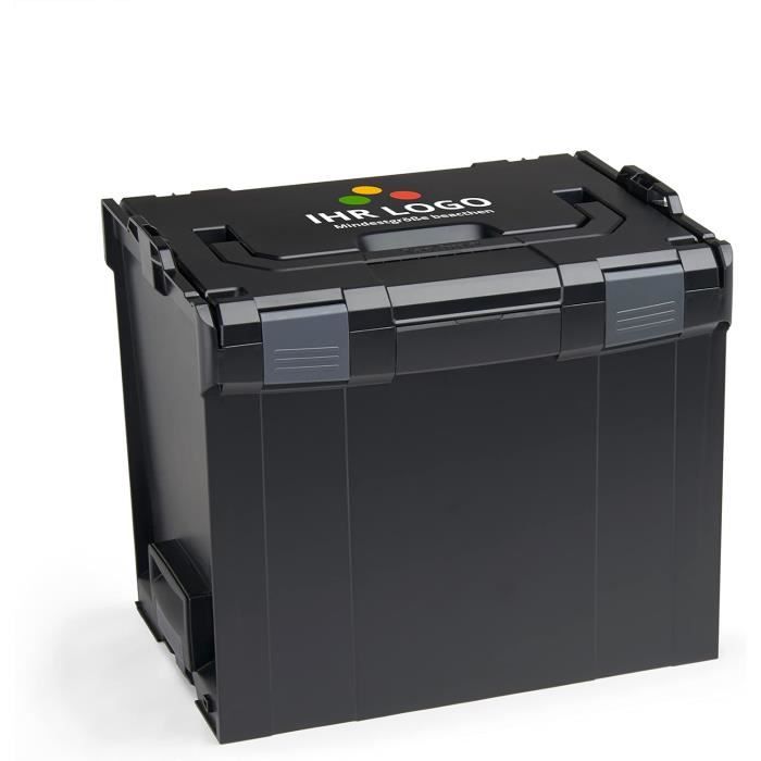 Bosch Sortimo L-BOXX 374 maat 4 zwart | met ophanginzetstuk zwart | transportsysteem gereedschap | ideale opbergdoos voor gereedschap