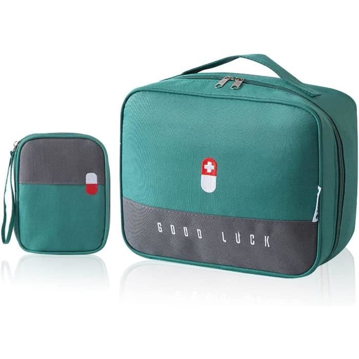 Trousse De Premiers Secours Vide En Nylon Rouge - Sac Compact Pour Maison, Voiture, Randonnée Et Urgences