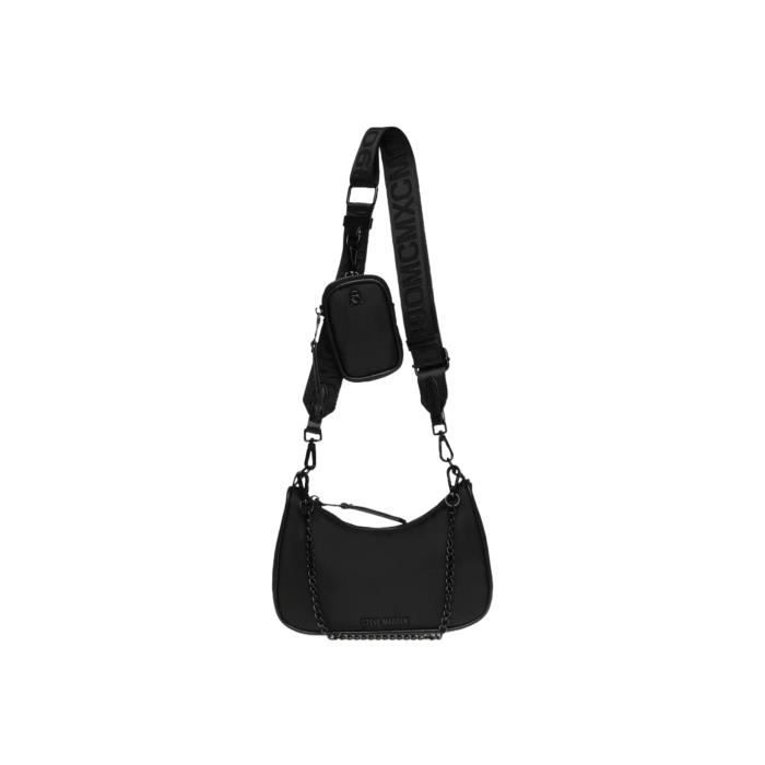 Grand Sac De Voyage Steve Madden En Simili Cuir Noir – Valise à Côtés Souples Et Extensible, Bagage Chic Et Spacieux Pour Adulte
