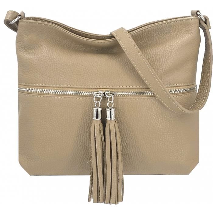 Sac D'épaule Sylvain Lefebvre En Cuir Ivoire - Vintage, Occasion Très Bon état