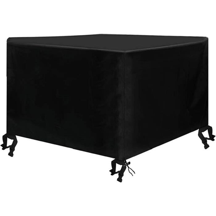 Housse De Table De Jardin Imperméable 180x100 Cm - Tissu Oxford 420D, Avec Cordons De Serrage Et Boucles Réglables
