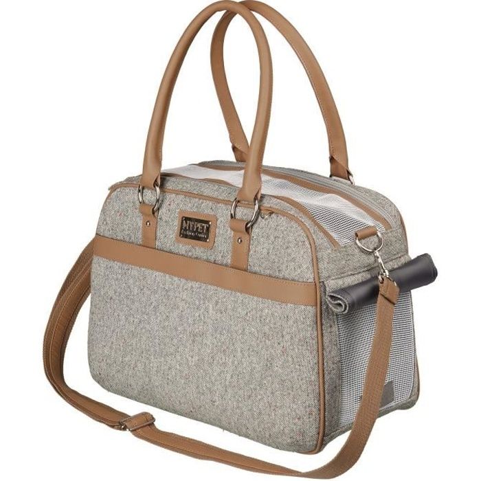 TRIXIE Sac de transport Helen - 19x28x40 cm - Gris - Pour chien et chat