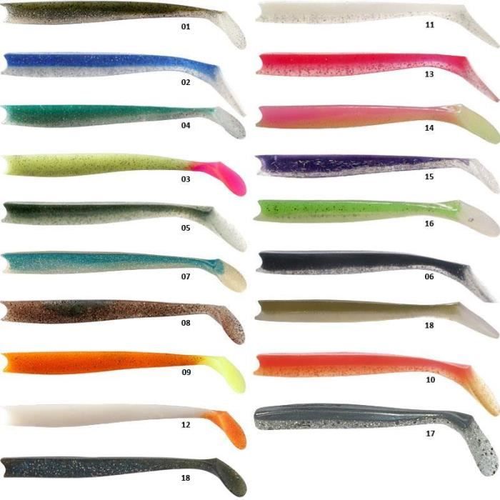 Ulu Couteau Leurres Souples De Pêche YOLO CURLY SHAD - 21cm / 36gr - Lot De 2 - Couleur Verte Pour Brochet - Neufs Leurre Souple Bar