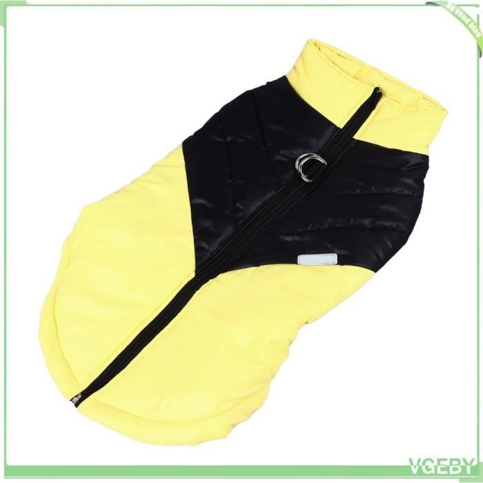 Comparer les prix de Manteau d'hiver pour chien - V GEBY - Manteau chaud en coton doux - Jaune - Imperméable