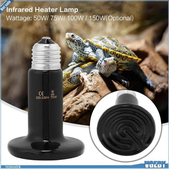 Meilleurs prix pour VGEBY lampe chauffante infrarouge VGEBY lampe chauffante pour reptiles VGEBY ampoule pour reptiles VGEBY animalerie Noir 75W