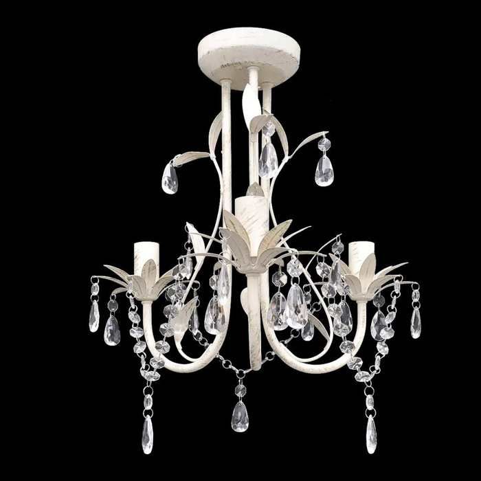 vidaXL Lustre en Cristal Plafonnier Lampe Suspendue Eclairage Luminaire Salon 240686