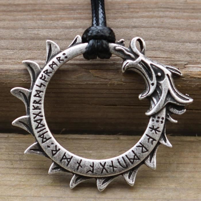 COLLIER VIKING POUR HOMMES TALISMAN DE PROTECTION BIJOUX PENDENTIF PORTE-BONHEUR – SÉNÉGAL