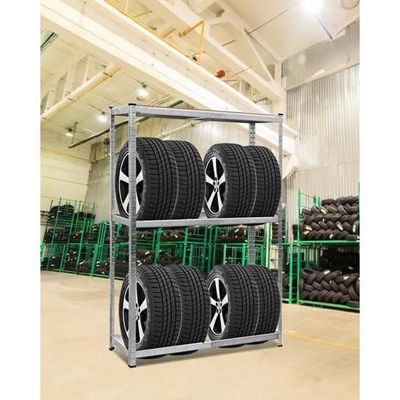 Etagère De Rangement à 3 Niveaux Stockage Pour Pneus Rayonnage A Pneus A 3 Niveaux 120 X 40 X 180 Cm