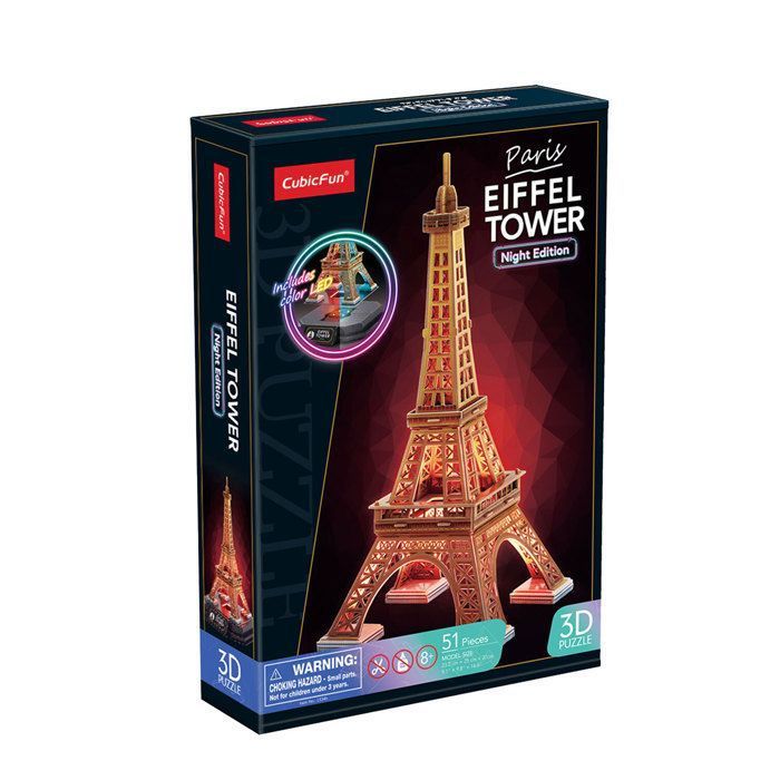 Puzzle 3D Dubai LED Cityline – Maquette 182 Pièces à Construire, Dès 8 Ans, Avec Éclairage