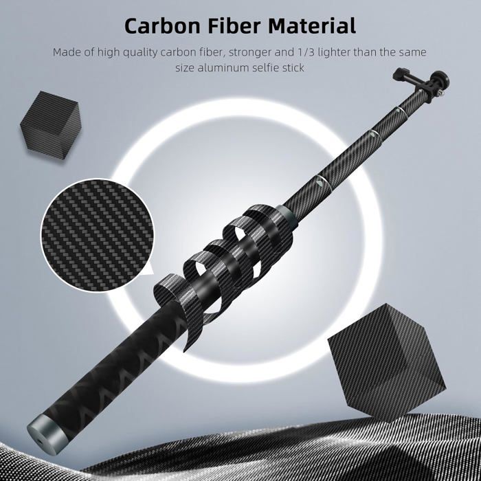Perche Télescopique Monopode 22-110 Cm Pour Caméra - Adaptateur Vis GoPro