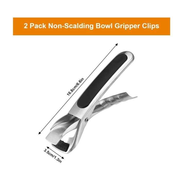 FULHANY Lot De 2 Pinces Pour Plat Chaud Air Fryer + Brosse Silicone - Idéal Pour Friteuse à Air, Four Et Barbecue (Noir)