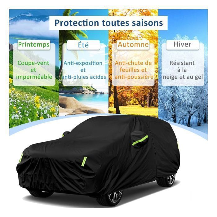 Housse De Voiture Volkswagen Touareg – Imperméable, Anti-UV, Coupe-Vent, Anti-Rayures – Protection Complète Extérieur Et Garage – Étanche Poussière Neige Pluie