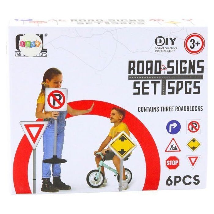 Hemobllo 62 Pièces – Jouets Panneaux Signalisation Et Barrières Routières, Mini Accessoires En Plastique Pour éducation Circulation, Cadeau Enfant