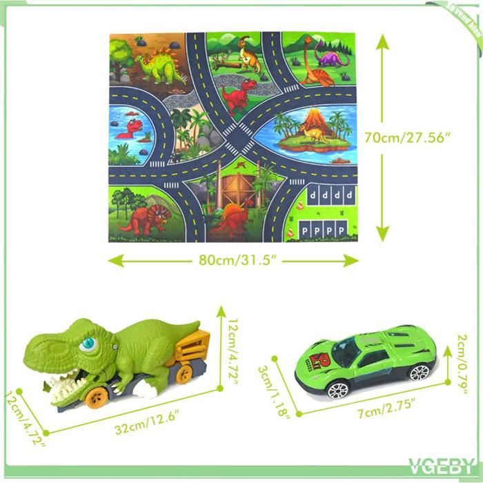 Kit De Jeu Dinosaure All Kids United – Camion Militaire Avec Cage, 8 Figurines, Tapis, Arbres, Nid D'œufs – Dès 3 Ans