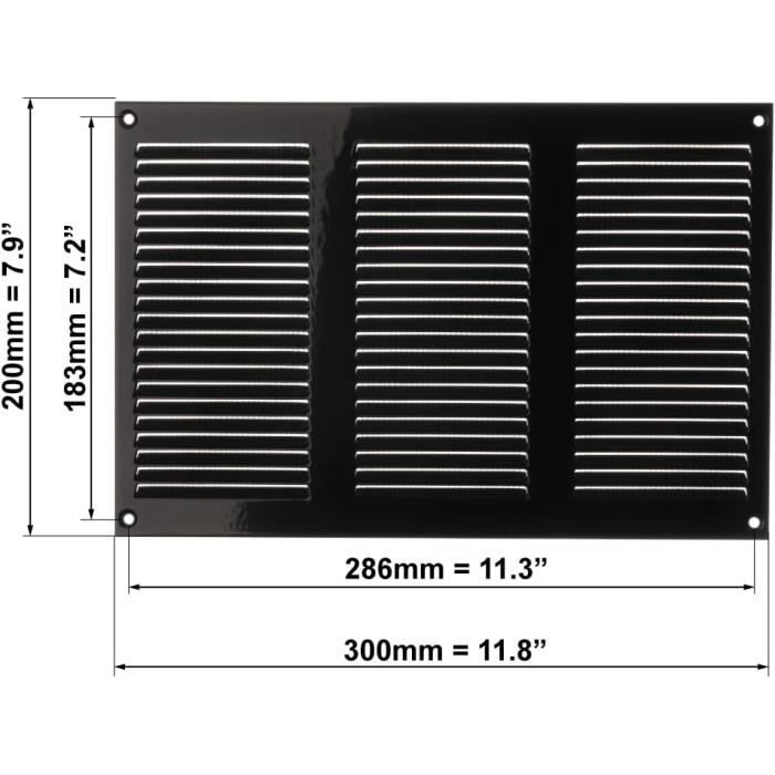 Grille De Ventilation Amovible 75mm Pour Climatisation Et Chauffage - Noir ABS - Universelle Pour Véhicules