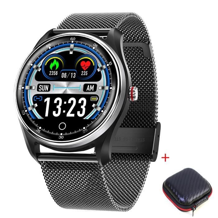 Montre connectee MX9 2019 nouvelle montre intelligente pour la natation bracelet intelligent ECG ecran tactile Type Black Cdiscount Telephonie