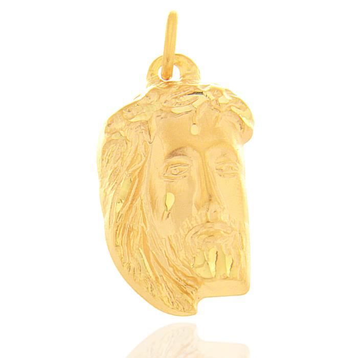 Pendentif Tête De Christ Or 375/1000 Chaine Offerte Achat