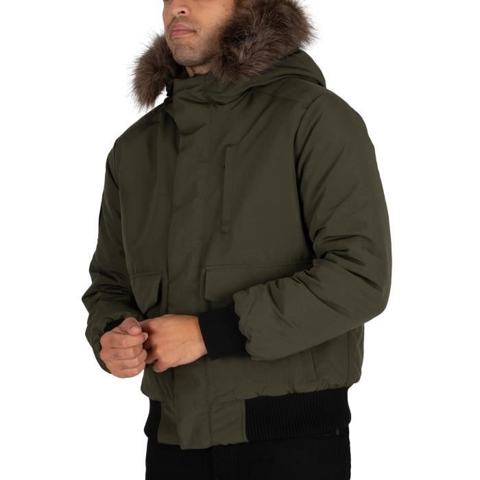 Parka Bomber Everest SUPERDRY Homme Vert armee Fourrure detachable Vert Cdiscount Pret a Porter