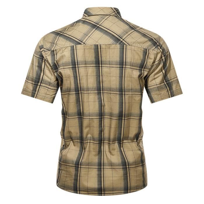 Chemise militaire deals homme manche courte