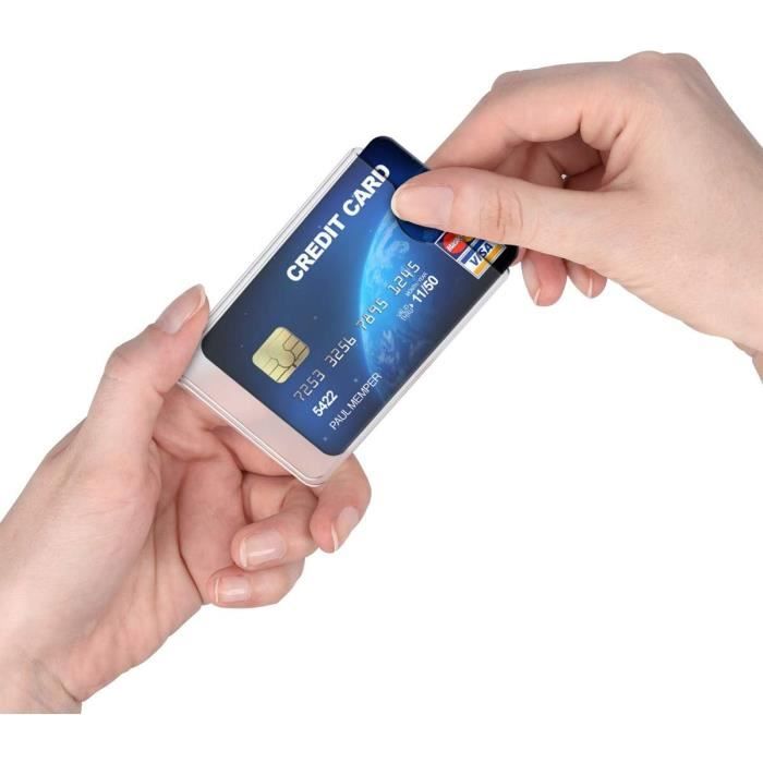 Lot De 10 étuis TPU Pour Cartes Bancaires – Transparent Mat – Neuf Avec étiquettes Kwmobile