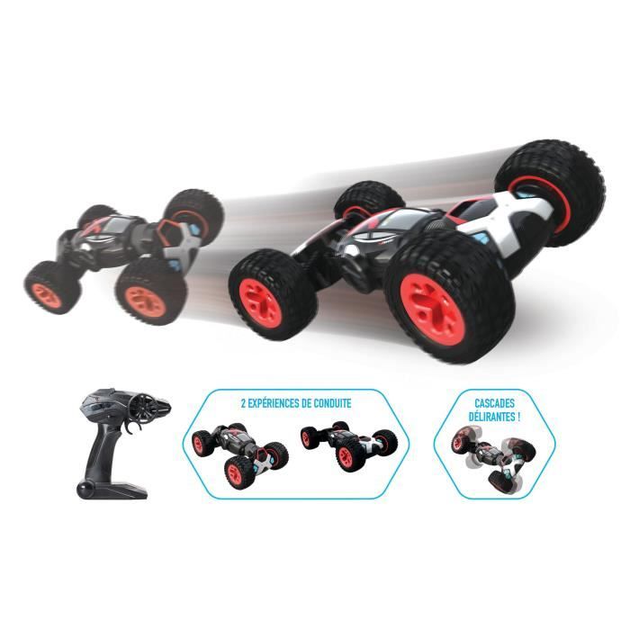 Exost Nitro Shift – Voiture RC Transformable 1:16, 2,4 GHz, LED, Vitesse 15 Km/h, Batterie USB, Jouet Dès 5 Ans