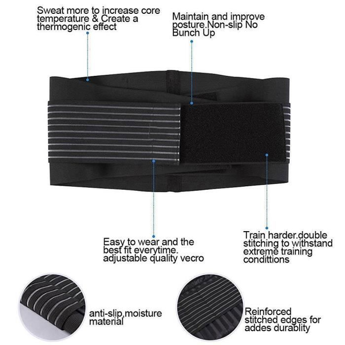 Ceinture Lombaire De Maintien Pour Bas du Dos Double-ajustement