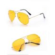 Night Vision Aviator Lunettes de soleil pour homme et femme UV400 lunettes pour les conducteurs Or_550-2
