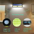 Juce® Lampe Solaire Extérieur 180 LED Etanche Solaire Détecteur de Mouvement Eclairage Sans Fil Spot Solaire Lumière Puissant-2