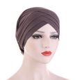 Color 12 Free Size  -Turban croisé islamique pour femme, hijab, bonnet interne, bandeau, accessoires pour cheveux-2