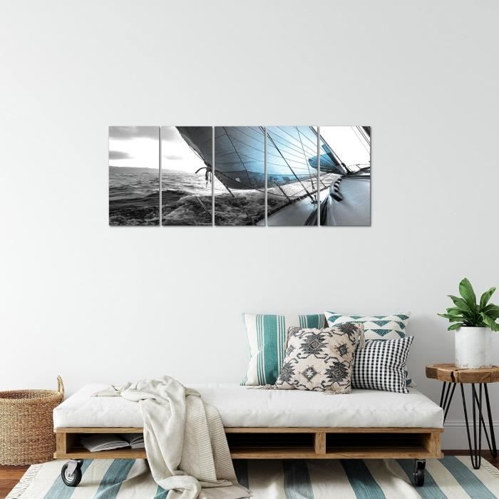 Tableau Toile Lac Des Cygnes Nature - Décoration Murale Chambre Salon - 30x20 Cm - Poster Moderne Art