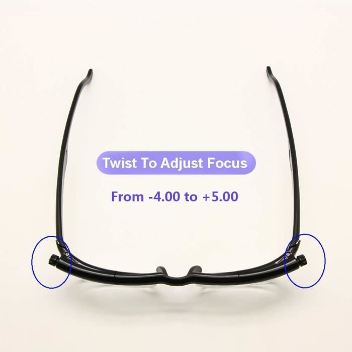 Lunettes de lecture lunette loupe Focus Lunettes de vue Dioptries 4D a 5D Moyen age et vieilles loupe Myopia Force variable Noir Achat Vente lunettes de lecture Cdiscount