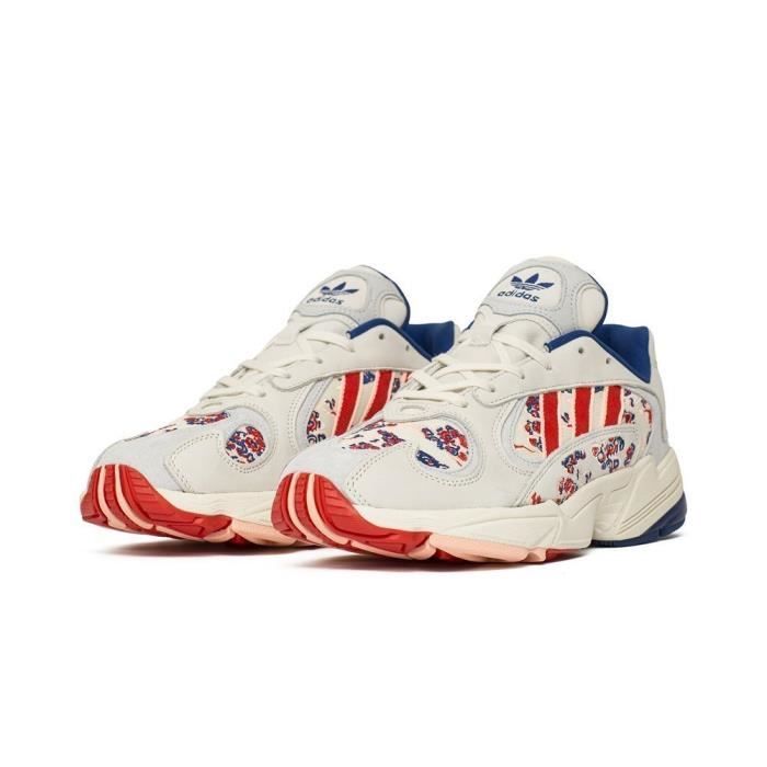 Chaussures ADIDAS Yung 1 Rouge Bleu Blanc Homme Adulte Rouge