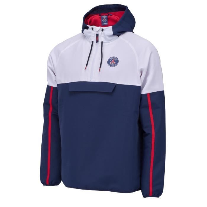 Veste Coupe vent PSG Homme Football Bleu Collection officielle PARIS SAINT GERMAIN Bleu Cdiscount Sport