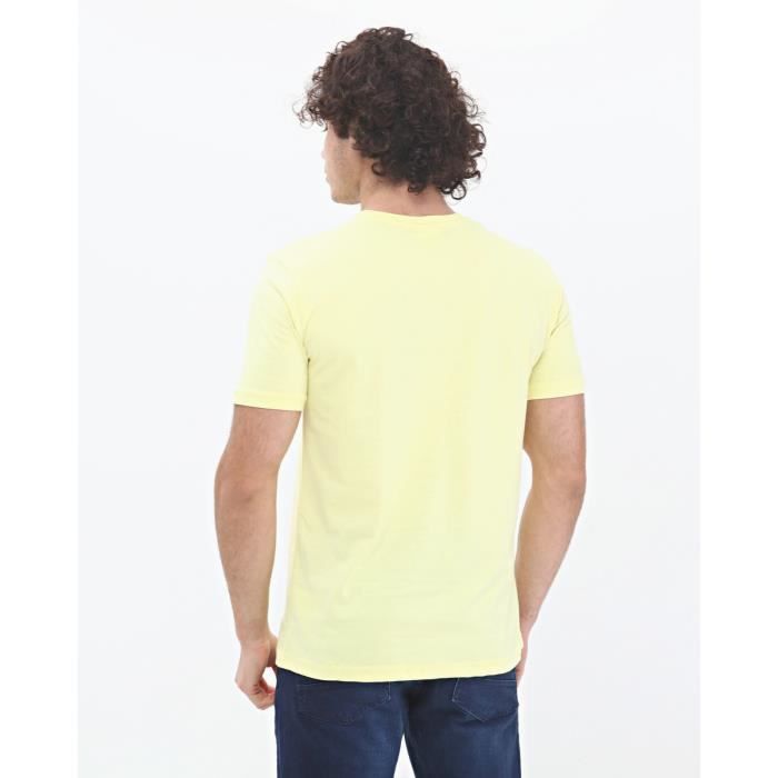 T shirt lacoste top homme jaune