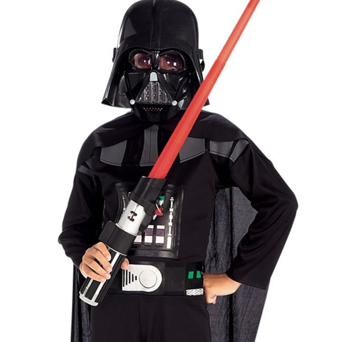 Déguisement Dark Vador Star Wars Kit avec combinaison, cape et masque pour garçon de 8 à 10