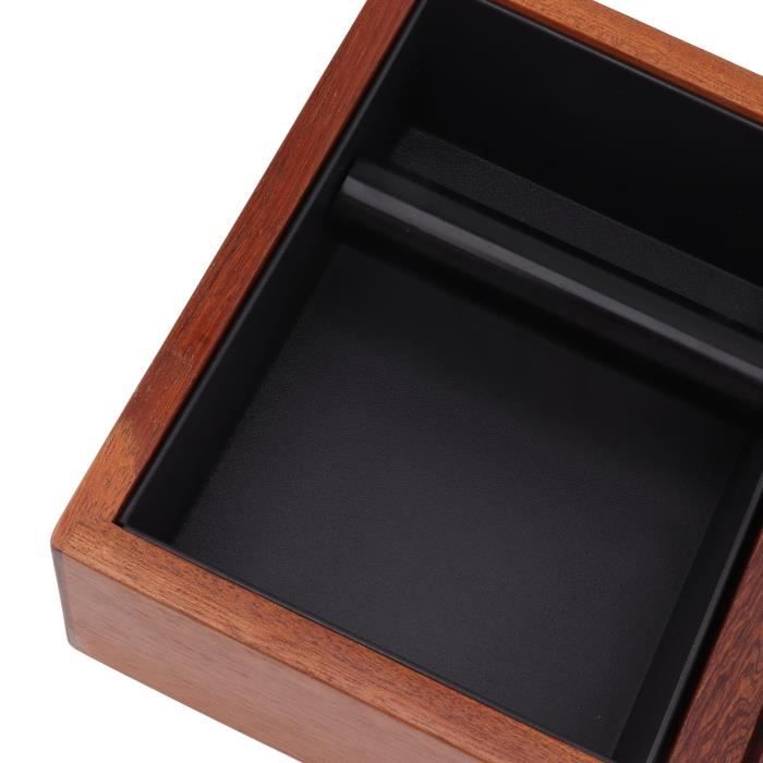 PETSTIBLE Porte-Filtres à Café En Bois - Boîte Rangement Éventail Pour Filtres Café, Design Compact 17.8x16.5cm