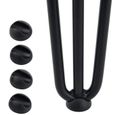 Pieds de table Noir Fer - LaiZere - Epingle à cheveux - Hauteur 30cm - Charge maximale 150 kg-3
