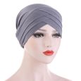 Color 12 Free Size  -Turban croisé islamique pour femme, hijab, bonnet interne, bandeau, accessoires pour cheveux-3