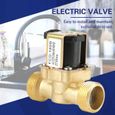 Électrovanne à filetage AC 220V G3/4, vanne électrique à pression normalement fermée en laiton pour le contrôle de l'eau,-3