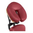 Chaise De Massage Assis De Traitement Pliante Portable Rembourrée Rouge Avec Sac-3