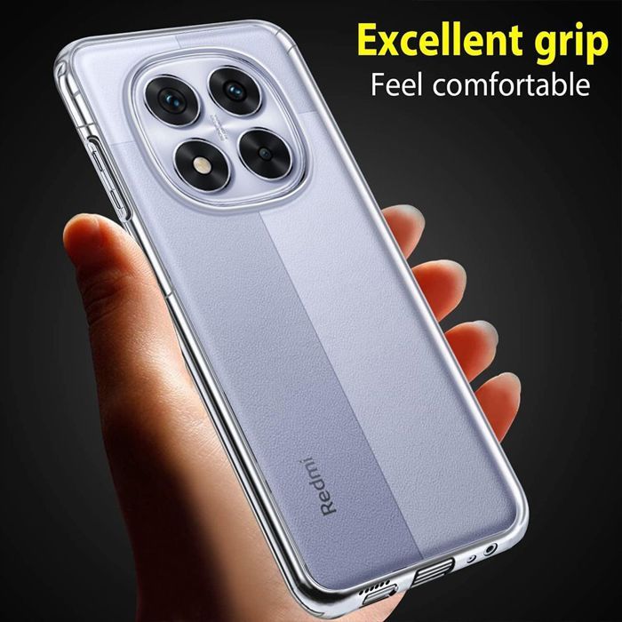 Coque Xiaomi Redmi Note 14 4G TTSWJBD - Avec Cordon Collier Et Verre Trempé - Protection Antichoc Noire