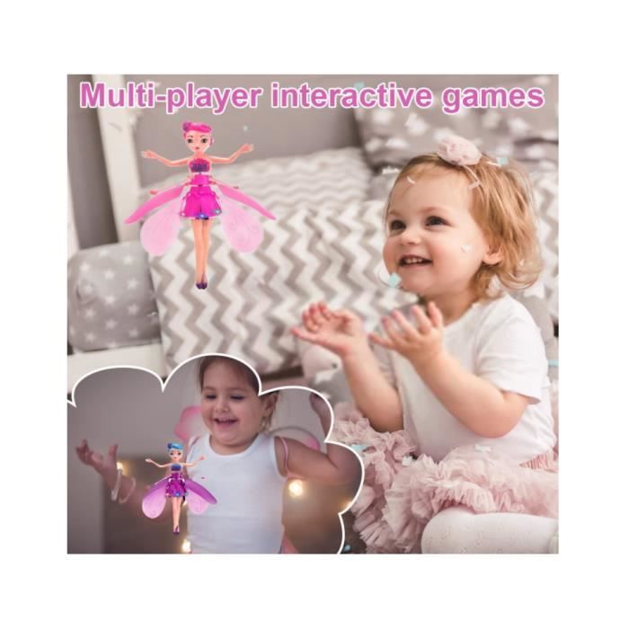 Magic Flying Fairy Princess Doll Flying Fairy Toys for Girls Sky Dancers Flying Dolls Play Game RC Flying Toy Mini Drone Indoor