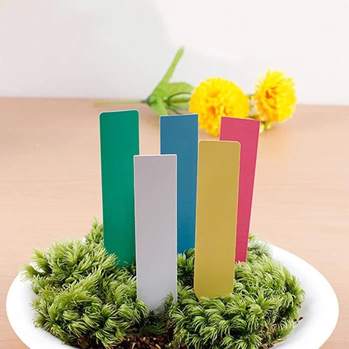 Lot De 100 étiquettes De Jardin En Plastique En Forme De T Pour Plantes Et Potagers Vertes 97121572
