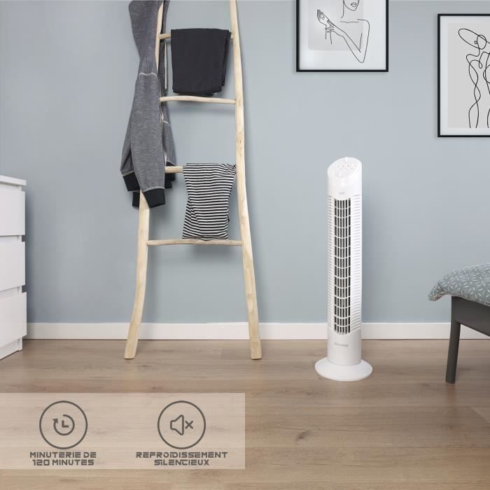 Ventilateur Jap appliances Quebec ventilateur silencieux - Colonne -  Minuterie - Blanc