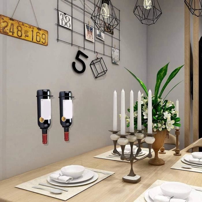 Lot De 6 Supports Muraux En Fer Pour Bouteilles De Vin Ouverture A Gauche 98140509